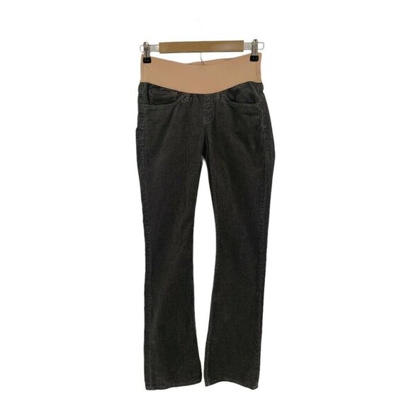 Gap Maternity Size 24 Gray Corduroy Sexy Boot Pants - Picture 1 of 5